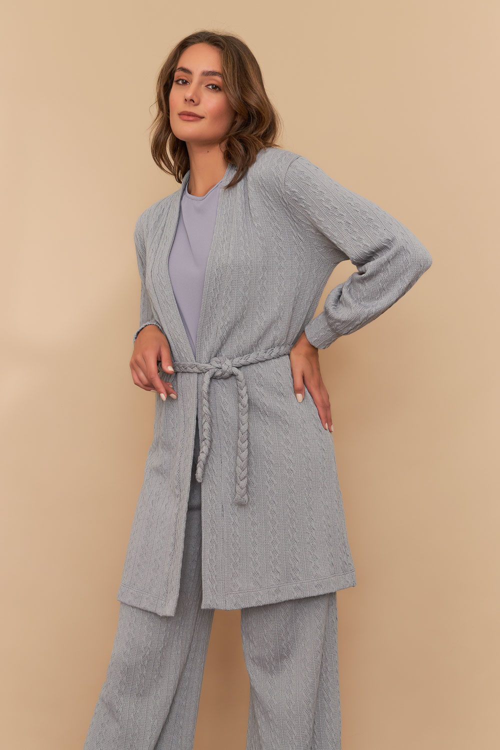 CARDIGAN JORDANA CINZA 2
