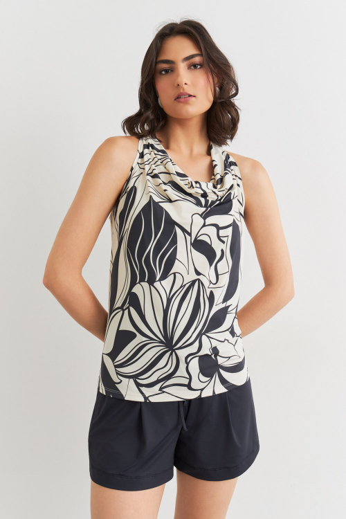 BLUSA SABINA ESTAMP FLOWER_INK
