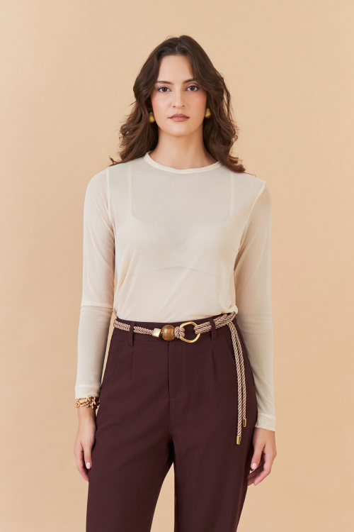 BLUSA GABRIELA LISA MANTEIGA
