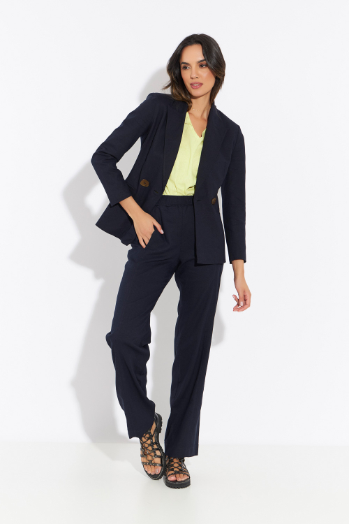 CALÇA LINEN MARINHO